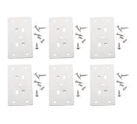 Hohopeti Kit Réparation Charnières Porte 6 Pièces Acier Inoxydable Brossé Argenté avec Vis pour Réparation Meuble Armoire Trous et Fixation Solide Rénovation la Cuisine et Mobilier