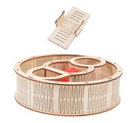 Hohopeti Labyrinthe Naturel et Jouet d'exercice pour Hamster en Bois Solide, Tunnel de Jeu Sécurisé de Taille Moyenne, pour Petits Animaux de Compagnie Actifs et Curieux