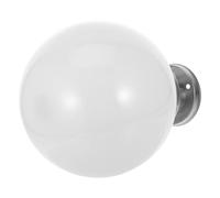 Hohopeti Lampadaire Extérieur Globe Lumineux en Acrylique Ø25 CM Base en Acier Inoxydable Lampe de Terrasse LED Étanche pour Jardin et Éclairage Extérieur Électrique