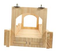 Hohopeti Lit De Hamster Pont du Château De Lapin Échelle d'escalade pour Hamster Jouet Oiseau Échelle De Corde Cage pour Animaux De Compagnie pour Chinchilla Tunnel des Hérissons en Bois