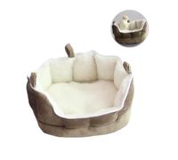 Hohopeti Lit Hamac Suspendu pour Petits Animaux Nid Douillet et Chaud pour Furet Lapin Cochon Dinde Hamster Écureuil Maison Confortable Tissu Doux Couleur Café