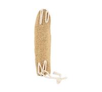 Hohopeti Loofah Back Scrubber Beige Exfoliant Double-face Long Strap pour Bain Nettoyage Dos Corps Naturel et Doux