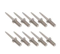 Hohopeti Lot de 10 Aiguilles à Boucle D'oreille en Acier Inoxydable pour Bétail, Compatibles Porcs Moutons Bovins, Aiguilles Robustes pour Étiquettes D'oreille en Élevage Agricole