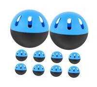 Hohopeti Lot de 10 Balles d'Entraînement de Baseball Souples en EVA Perforées Creuses 74 MM Adaptées pour L'Entraînement Intérieur et Extérieur Équipement Léger pour Débutants