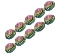 Hohopeti Lot de 10 Boîtes à Dragées Coquillage Petite Taille Plastique Irisé Plaquage sous Vide Mariage Plage Présents Fête