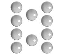 Hohopeti Lot de 10 Caches-boulons Décoratifs pour Toilettes en Acier Inoxydable 45 Mm, Capuchons pour Vis de Cuvette, Fixation Solide, Rénovation Salle de Bain, Accessoire