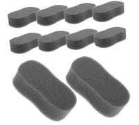 Hohopeti Lot de 10 Éponges à Cheveux Noires 10 Pièces, Brosse Plumeau Douce en Éponge pour Salon de Coiffure, Nettoyage Après Coupe, Usage Professionnel et Personnel