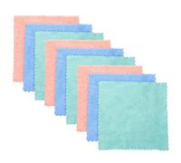 Hohopeti Lot de 10 Lingettes Démaquillantes en Microfibre Coral, Ultra Douces et Absorbantes, Serviettes Visage Réutilisables, pour Maison et Voyage, Couleur Aléatoire Style Aléatoire