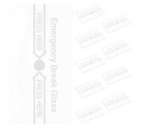 Hohopeti Lot De 10 Plaques De Verre Étanches Pour Interrupteur D'Alarme Incendie Couvercle De Sécurité Incendie D'Urgence Transparent Pour Interrupteur Manuel