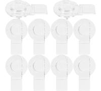 Hohopeti Lot de 10 Verrous de Porte Transparents en Acrylique, Loquets à Rotation pour Armoires et Coffres-Forts, Serrure de Sécurité pour Animaux et Garçon et Filles, Usage Domestique et
