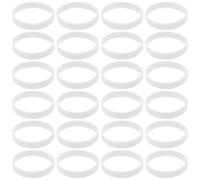 Hohopeti Lot de 100 Bracelets Lumineux en Silicone Phosphorescents Blancs Légers et Flexibles pour Garçon et Filles et Fêtes Nocturnes Accessoires de Fête et Course Nocturne