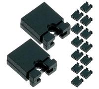 Hohopeti Lot de 100 Capuchons de Broche Noir Standard 2,54 Mm, Blocs de Court-circuit pour Tests de Circuits Électroniques, Compatibles Cartes Mères et Projets Diy, Accessoires Câblage