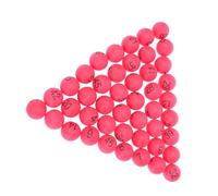 Hohopeti Lot de 100 de Tennis de Table Numérotées 1 à 100 en Polypropylène Rouge 4 CM de Pong Imprimées pour Jeux de Fête Beer Pong et Activités Récréatives