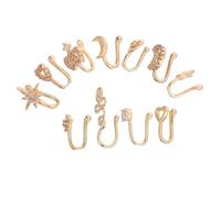 Hohopeti Lot de 11 Anneaux de Nez à Clip sans Piercing, Bijoux Nez en Cuivre Zircon, Légers et Confortables pour Femmes, Hommes, Adolescentes, Usage Quotidien et Occasions Spéciales