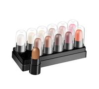 Hohopeti Lot de 12 Bâtonnets D'ombres à Paupières Stick Illuminateur Waterproof, Teintes Douces, Maquillage Yeux pour Filles, Effet Scintillant Longue Tenue, sans Transfert