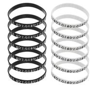Hohopeti Lot de 12 Bracelets en Silicone Notes de Musique, Doux et Résistants, Accessoires de Poignet pour Festivals en Plein Air et Récompenses en Classe