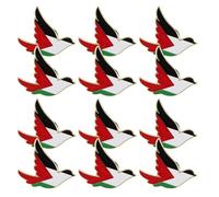 Hohopeti Lot de 12 Broches Métal Émaillé Symbole de Paix Palestine Mini Drapeaux Nationaux Badge Patriotique pour Chemise Sac Sac à Dos - Accessoire Polyvalent pour Événements et