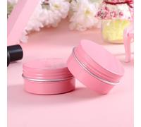 Hohopeti Lot de 12 Mini Boîtes en Aluminium pour Cosmétiques 50 Ml Format 57X27 MM Couleur Rose Boîtes à Crème de Voyage Hermétiques pour Pommade et Maquillage pour Camping et