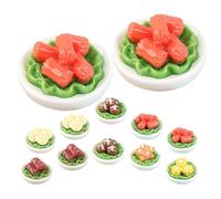 Hohopeti Lot de 12 Modèles Miniatures De Légumes Réalistes Et Colorés pour Maison De Poupée, Accessoires Décoratifs en Résine Solide, pour Créer Un Micro-Paysage Et Décorer Une Mini-Maison
