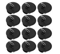 Hohopeti Lot de 16 Bouchons pour Tirelire avec Serrure et Clé Couvercle de Fond Noir Sécurisé Accessoire Pratique pour Boîte à Monnaie Pièce de Rechange Compatible Protection