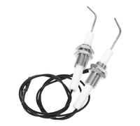 Hohopeti Lot de 2 Aiguilles D'allumage Universelles M10x1 en Céramique et Abs pour Brûleurs à Gaz, Allumeurs de Barbecue Extérieur, Compatible Cuisinière et Chauffage, Pièce de Rechange