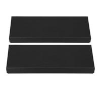 Hohopeti Lot de 2 boîtes cadeaux en papier avec couvercle, emballage cadeau vide pour homme, étui rectangulaire noir pour cadeaux d'affaires et de fêtes, 26,9 x 9,4 x 3,6 cm