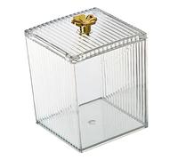 Hohopeti Lot De 2 Boîtes De Rangement Compactes pour Cotons-tiges Et Cosmétiques 5 Compartiments pour Salle De Bain Coiffeuse Commode