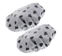 Hohopeti Lot de 2 Bonnets de Bain Ajustables Satin Imperméable Grosse Taille pour Femmes Cheveux Longs Teints Soins Capillaires Bain la Cuisine