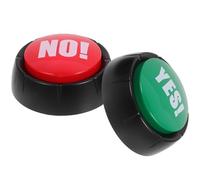 Hohopeti Lot de 2 Boutons Sonores Yes No Électroniques, Jouets d'intervention Amusants, Boutons Quiz Gros Format, Outil Farce pour Fête, Jouets sans Pile, Adaptés Adultes et Garçon
