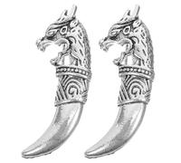 Hohopeti Lot de 2 Broches Vintage Tête de Loup en Métal Épingles de Costume Multifonctionnelles pour Vêtements Accessoires Mode Féminine pour Mariage et Fêtes Décoration Élégante et