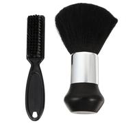 Hohopeti Lot de 2 Brosses de Coiffure en Nylon Nettoyage des Cheveux et Dépoussiérage du Cou, Poils Longs et Doux, Usage Professionnel et Maison, Outil Indispensable pour Salon de Coiffure