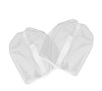 Hohopeti Lot de 2 Cagoules de Maquillage en Tissu Doux Blanc, Protection Faciale et Capuche Coiffure pour Enterrement de Vie de Jeune Fille, Maintien du Maquillage Pendant Essayages en