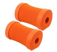 Hohopeti Lot de 2 Coudières Cylindriques Orange Antidérapantes en Mousse Épaisse pour Tapis de Yoga, Soutien Ergonomique des Poignets et Genoux, Accessoires Fitness Unisexes pour