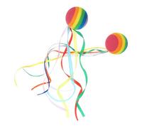 Hohopeti Lot de 2 Décorations Sphériques D’antenne de Voiture avec Ruban Coloré, Accessoires Extérieurs Compatibles Universellement, Ornements Auto pour Personnalisation et Décoration