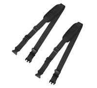 Hohopeti Lot de 2 Dragonnes de Sécurité pour Poussette Réglables en Tissu Robuste Noir Rembourrage Ergonomique pour Épaules - Accessoire Sécuritaire Compatible avec Divers Modèles de