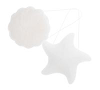 Hohopeti Lot de 2 Éponges de Bain Bébé Exfoliantes Magiques, Douces et Naturelles, Taille Moyenne, pour Peau Délicate de Nourrisson, Usage Quotidien, Motifs Étoiles et Fleurs