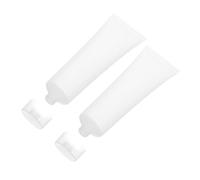 Hohopeti Lot de 2 Flacons Souples 100 Ml en Pe Transparent, Tubes Cosmétiques Rechargeables pour Voyage, Adaptés pour Articles de Toilette Portables de Voyage