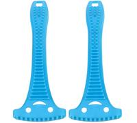 Hohopeti Lot de 2 Grattoirs à Talons Bleus, Lime Exfoliante Manuelle en Abs Lavable pour Enlever Peau Morte et Callosités, Outil de Pédicure Compact Léger pour Soins des Pieds à Domicile
