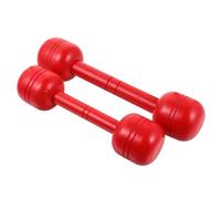 Hohopeti Lot de 2 Haltères en Bois pour Garçon et Filles Haltères d'exercice en Bois Naturel Taille Moyenne et Grosse Couleur Vive Légers et Portables Adaptés à la Maternelle pour