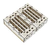 Hohopeti Lot De 2 Maisons Miniatures en Bois Maison Miniature Chalet Bureau Cabane en Rondins Décoration Beige