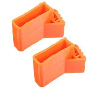 Hohopeti Lot de 2 Patins Antidérapants pour Pieds D'échelle Extensible, Stabilisateurs en Plastique Orange, Couvre-pieds Résistants pour Échelle Pliable et Coulissante, Accessoires