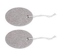 Hohopeti Lot de 2 Pierres Ponces Naturelles pour Pédicure, 2 Pcs Pierre à Récurer pour Talons Fendillés, Texture Poreuse Exfoliante Douce, Couleur Gris Ivoire, Soin des Pieds pour