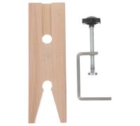 Hohopeti Lot de 2 Pinces D’Établi en Bois et Fer, Serrage-Joints Réglables sans Perçage pour Bijoux et Travail Manuel, Support de Bureau Compact pour Fixation Stable et Polyvalente