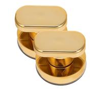 Hohopeti Lot de 2 Poignées à Ventouse Dorées Petites, Poignées Adhésives pour Meubles et Tiroirs, Accoudoirs à Pousser-tirer sans Perçage, Adaptées pour Portes de Verre, Salle de Bain