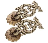 Hohopeti Lot de 2 Poignées de Placard Style Chinois en Laiton Bronze, Petit Bouton Décoratif pour Tiroirs et Armoires, Bouton en Cuivre Vintage, Poignée Cuisine pour Meubles, Accessoire