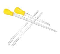 Hohopeti Lot de 2 Pompes à Siphon Manuelles pour Aquarium, 30 ML et 50 ML en Silicone avec Tubes D'extension Jaunes, Aspirateur à Gravier Pratique pour Nettoyage et Changement d'eau Facile