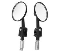 Hohopeti Lot de 2 Rétroviseurs de Guidon Moto Vintage Universels Miroir Rond Réglable en Alliage d'Aluminium et Verre Compatible Scooter Électrique Accessoires Moto Sécurité et Style