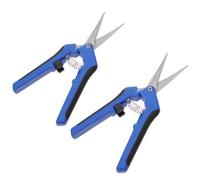 Hohopeti Lot de 2 Sécateurs de Jardin en Acier Inoxydable Ciseaux D’Élagage Pratiques Lame Droite et Lame Courbée Outils Fiables pour Tailler Fleurs Branches et Arbustes Usage