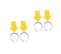 Hohopeti Lot de 2 Serrage-Têtes Flèche Jaune Bandeaux à Cheveux Drôles et Flexibles Accessoires Photo Événementiels pour Fêtes et Déguisements Taille Unique Cerceaux Coiffure Festifs