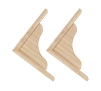 Hohopeti Lot de 2 Supports D’étagères Murales Triangulaires en Bois 18x18 Cm, Supports pour Étagères Flottantes Décoratifs, Robustes et Stables, pour Salon, la Cuisine, Bureau et Salle